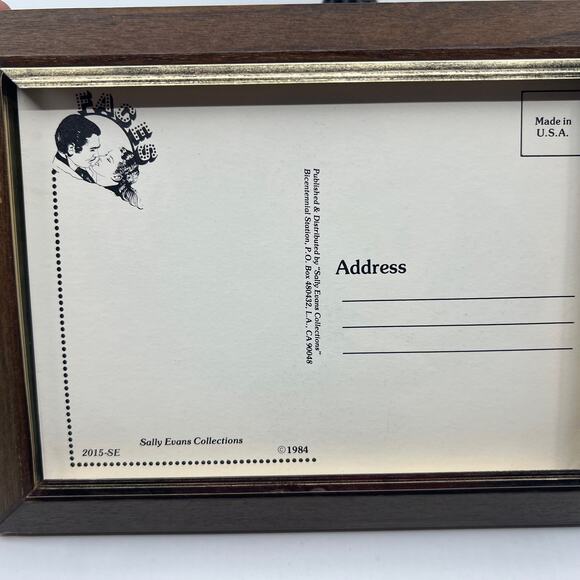 Vintage Sally Evans Gone With Wind Postcard Picture in Frame 4x6 - Picture 3 of 3